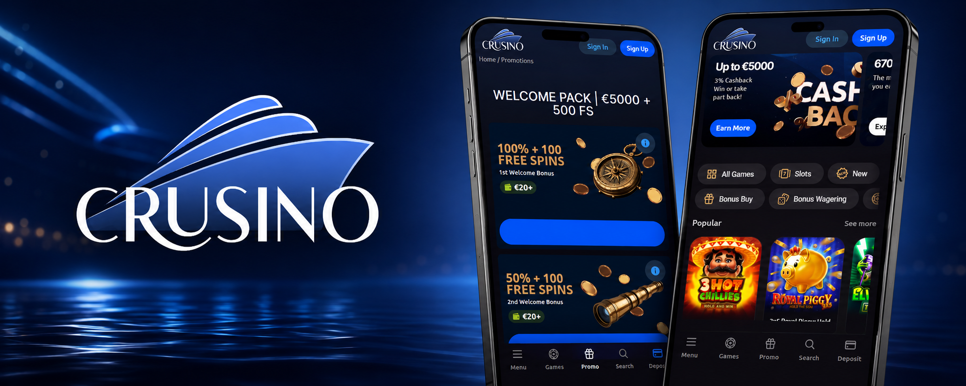 Crusino Casino App Screenshot